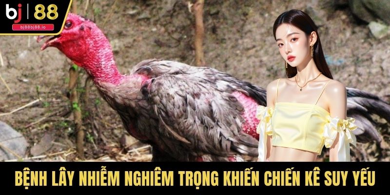 Bệnh lây nhiễm nghiêm trọng khiến chiến kê suy yếu