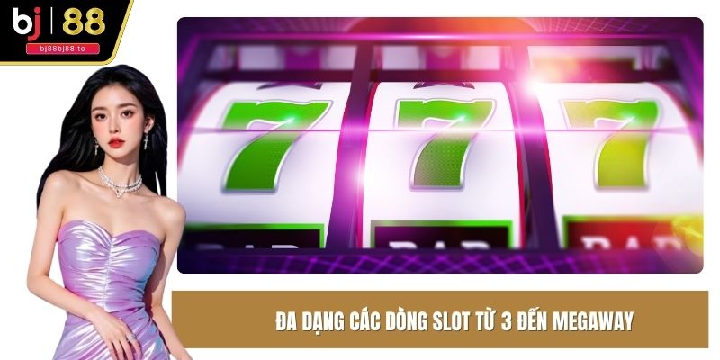 Đa dạng các dòng slot từ 3 đến Megaway