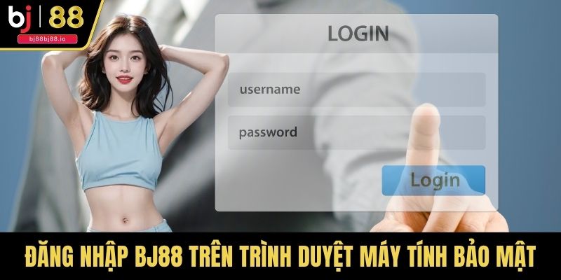 Đăng nhập BJ88 trên trình duyệt máy tính được bảo mật